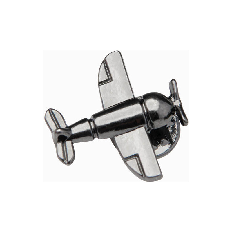 Ombre Metal decorative clothes pin aircraft with propeller - black 64788421