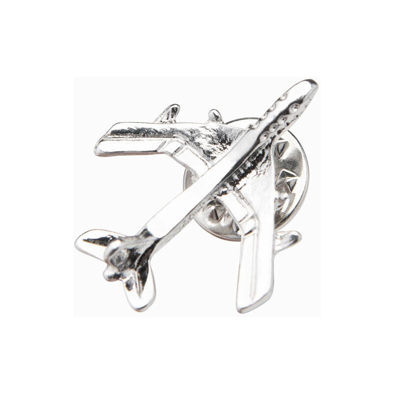 Ombre Decorative metal clothes pin airplane - silver 64788427