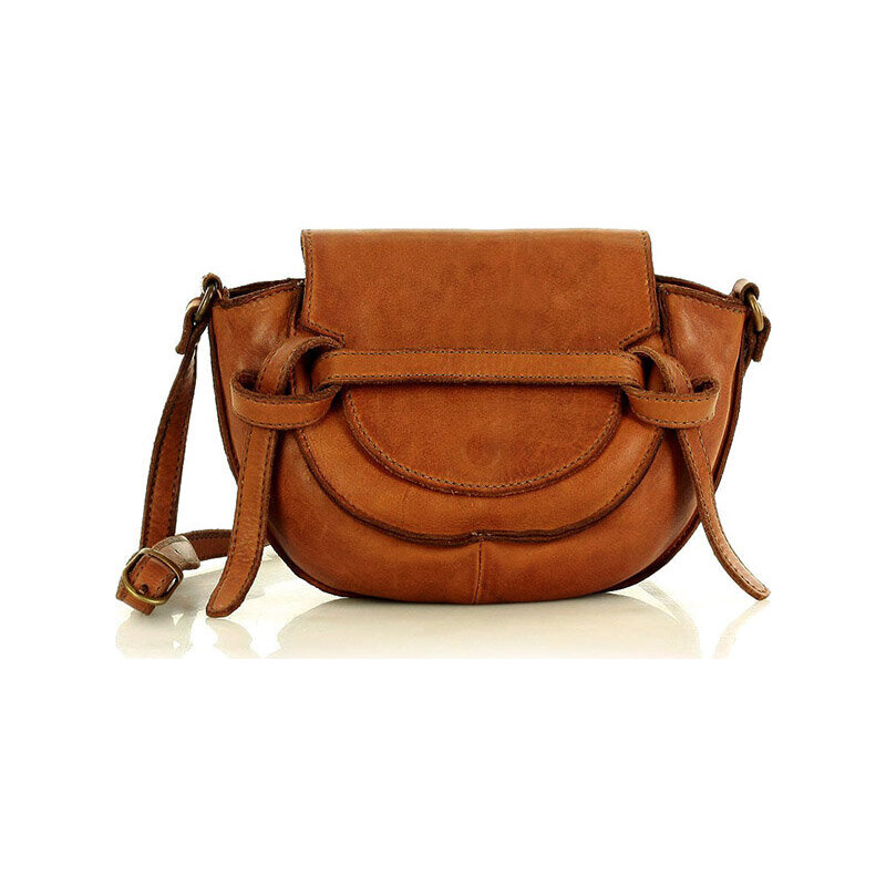 BASIC Marco Mazzini camel kožená crossbody kabelka v82a 18445268