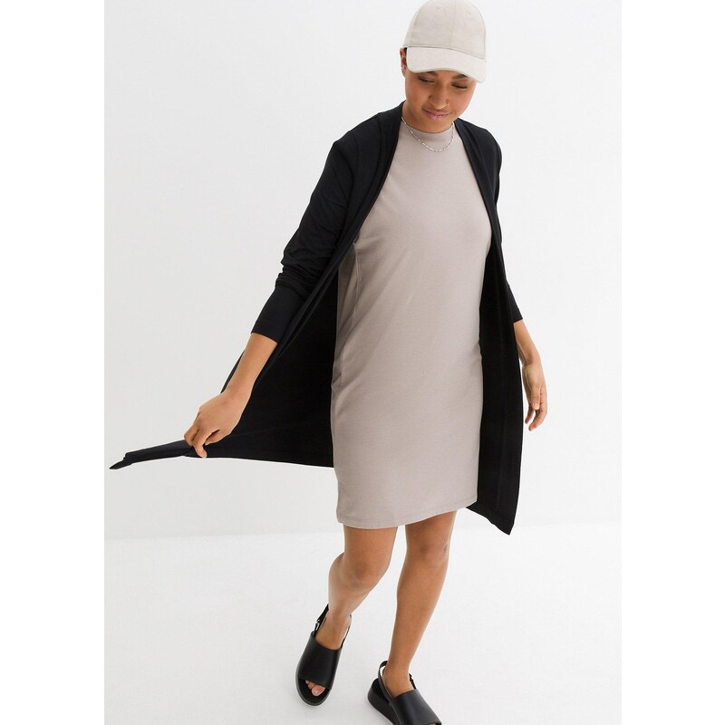 bonprix Pletený sveter z jemného viskózového mixu, farba čierna 44741068