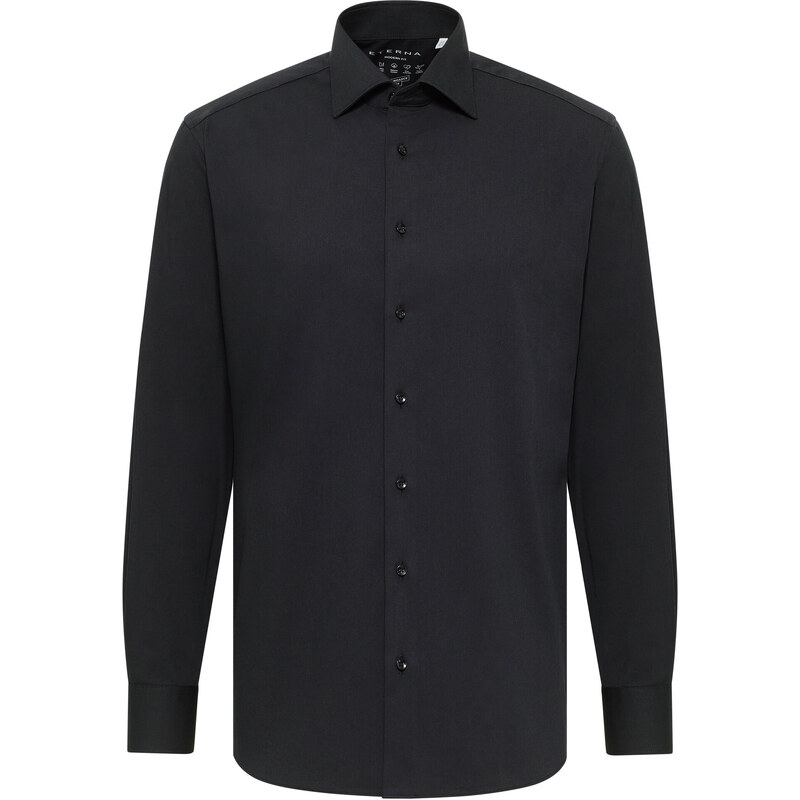 Strečová čierna košeľa ETERNA Modern Fit s nežehlivou úpravou 61898869