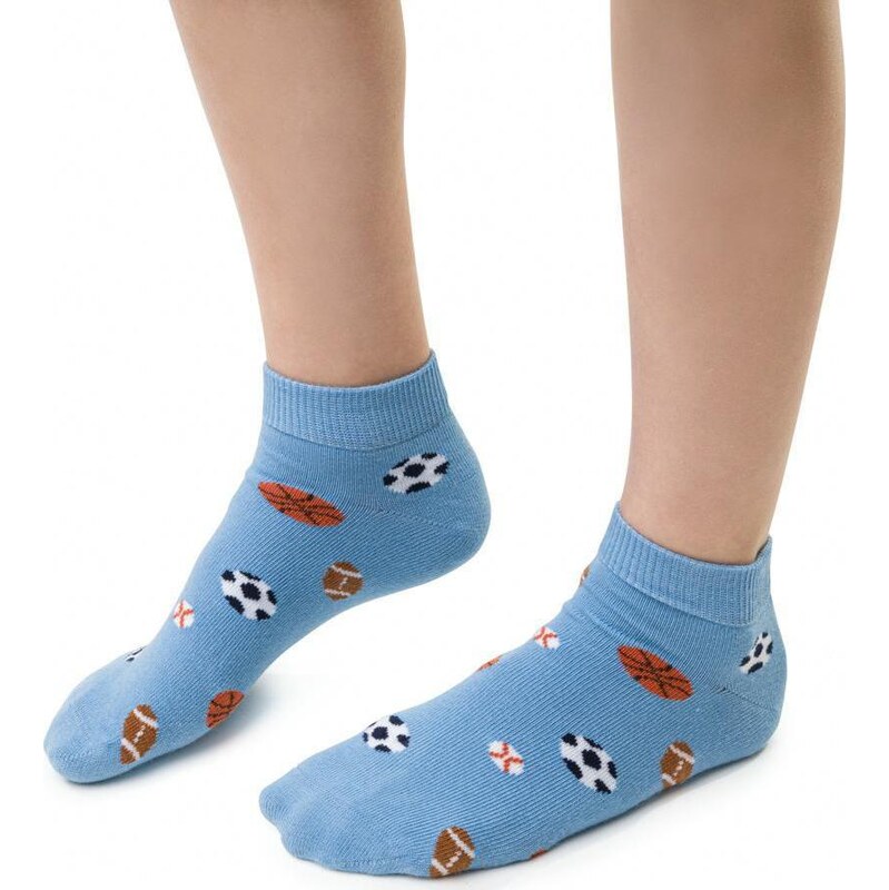 BASIC Modré chlapecké vzorované ponožky Art.004 RA219, BLUE 61704815