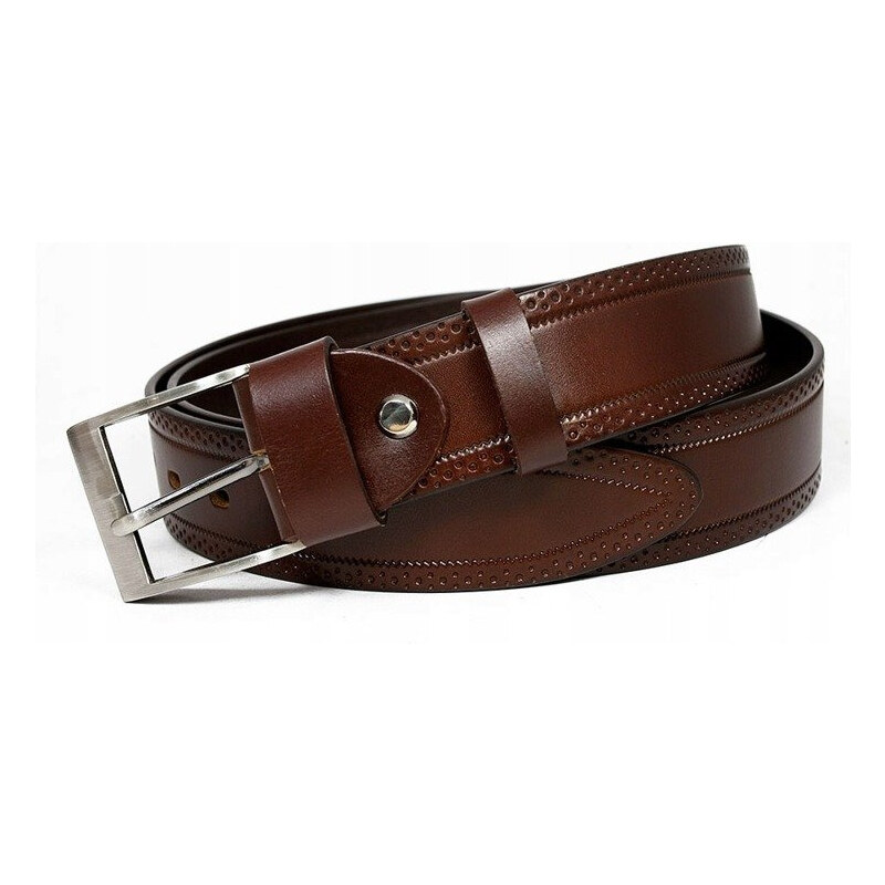 Pánsky opasok z pravej kože v oxfordskom štýle - Rovicky 61706452