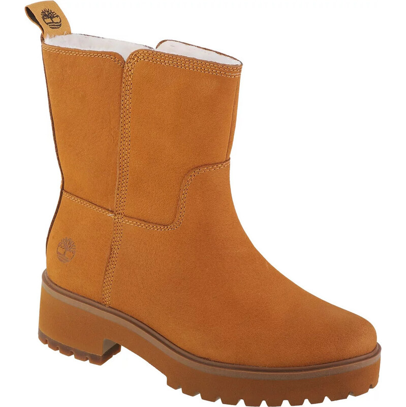 Camel dámske kožené nízke čižmy Timberland Carnaby Cool Wrmpullon WR 61718223