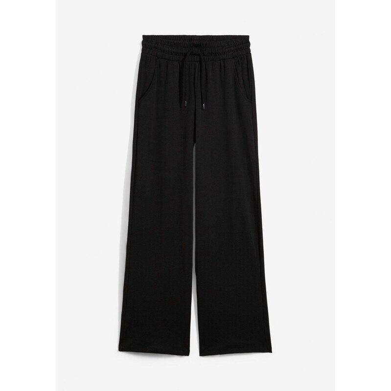 bonprix Džersejové nohavice z Interlock, farba čierna 61718863