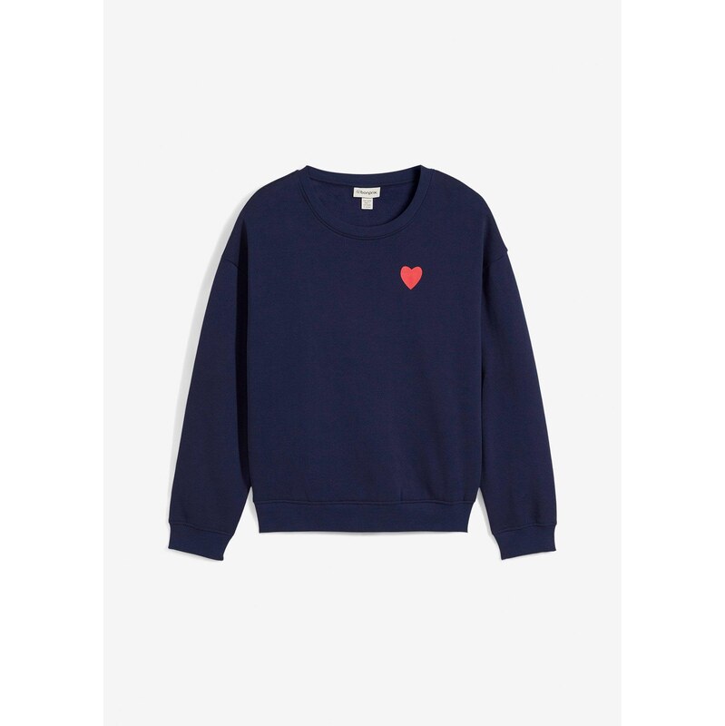 bonprix Materská mikina 2v1, na dojčenie, z bio bavlny, farba modrá 61718884