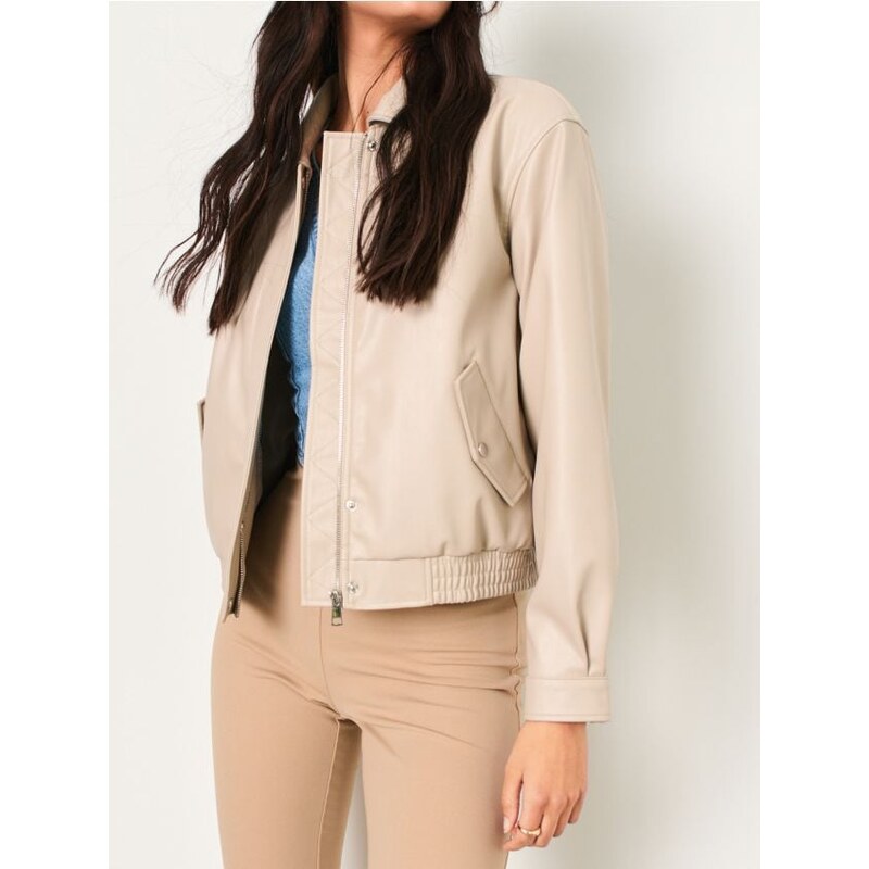 Sinsay - Bunda bomber - béžová 65753744