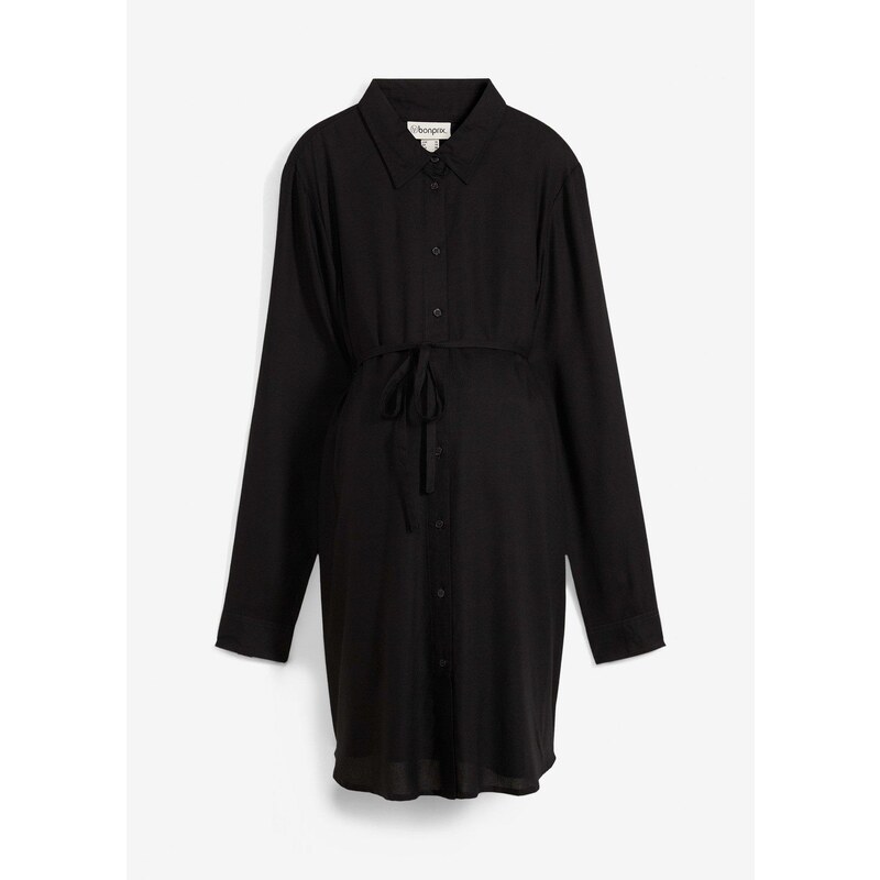 bonprix Materská blúzka a blúzka na dojčenie z viskózy, farba čierna 61726202