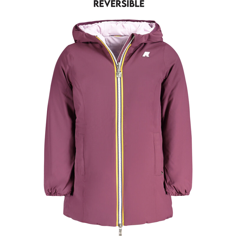 Obojstranná dievčenská bunda K-WAY fialová 64710436