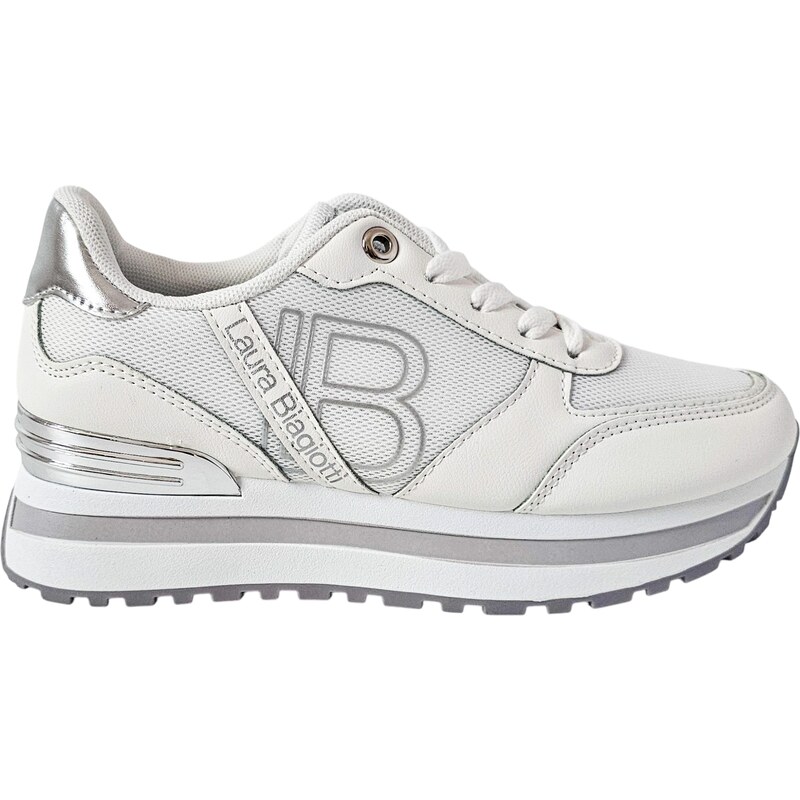 Tenisky Laura Biagiotti Calf White Silver 61730277