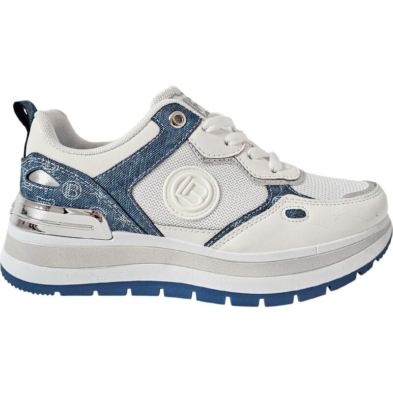 Tenisky Laura Biagiotti Calf White - Blue 61730532