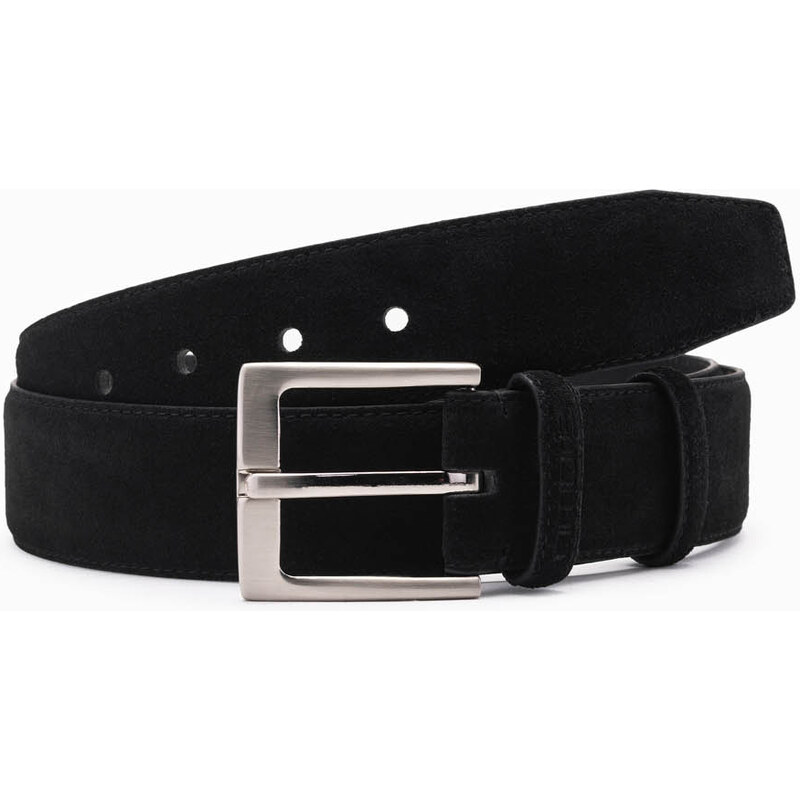 Ombre One-color mens natural suede belt - black 64788468