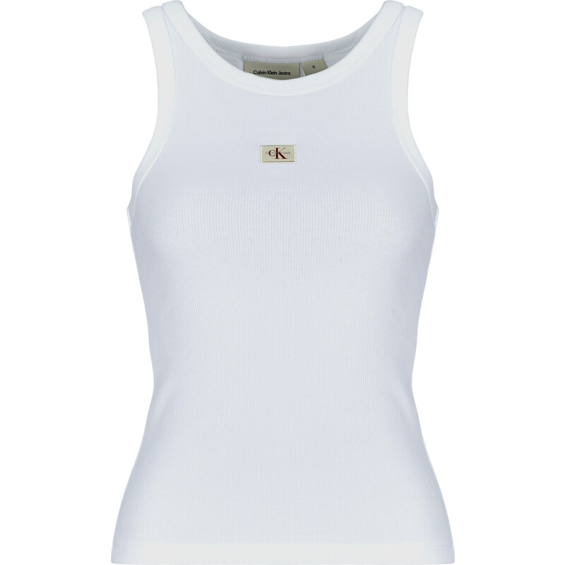 Calvin Klein Jeans Tielka a tričká bez rukávov WOVEN LABEL RIB TANK 62507058