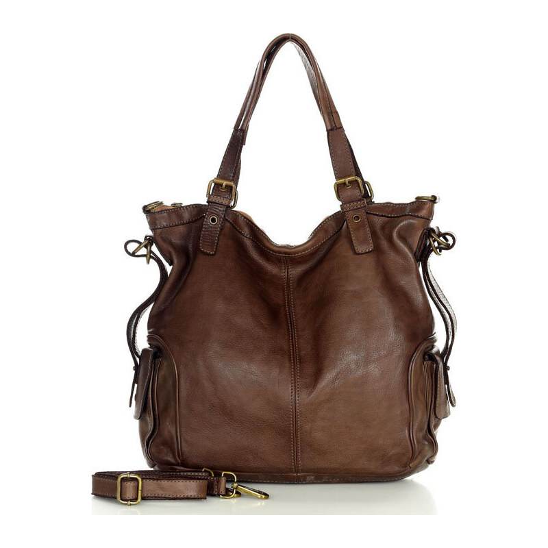 MARCO MAZZINI hnedá vintage shopper kabelka (v145g) 29332434