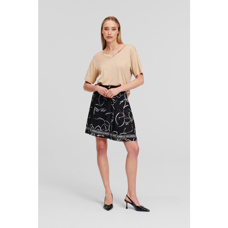 SUKŇA KARL LAGERFELD PLEATED PRINT MINI SKIRT 55591147