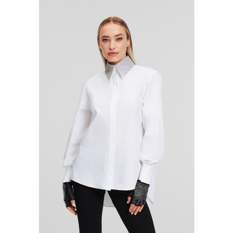 KOŠEĽA KARL LAGERFELD RHINESTONE COLLAR SHIRT 55591170