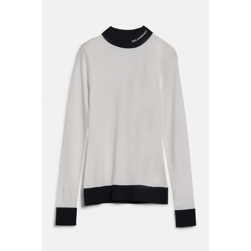 SVETER KARL LAGERFELD LOGO TURTLE NECK 57077128