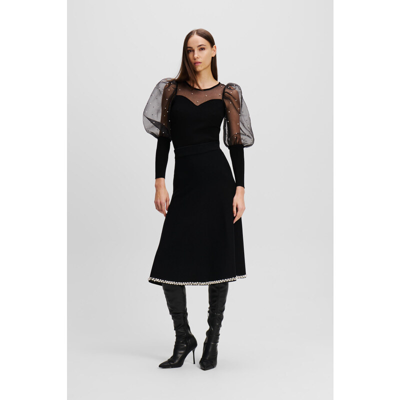 SUKŇA KARL LAGERFELD A LINE PEARL KNIT SKIRT 58512879