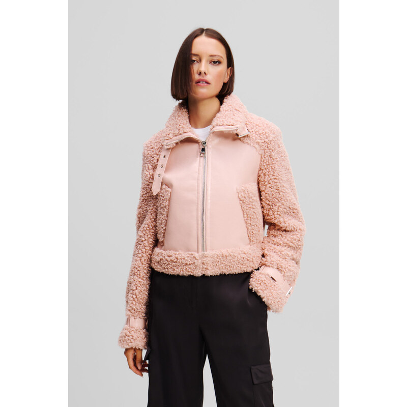 BUNDA KARL LAGERFELD FAUX SHEARLING JACKET 60519365