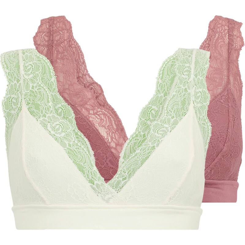 MAMALICIOUS Podprsenka MLADIA TESS svetlozelená / staroružová / biela 63211957