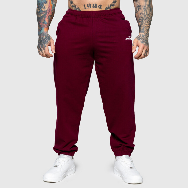 Oversized tepláky Iron Aesthetics Relaxed, bordové 62464814