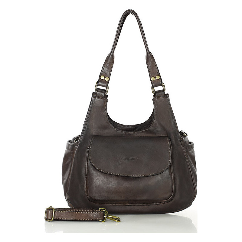 MARCO MAZZINI Tmavohnedá retro kabelka (v154g) 35877648