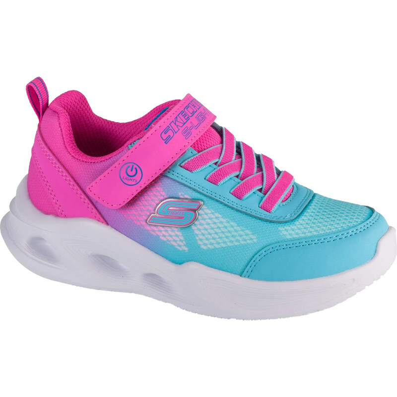 Modro-ružové dievčenské tenisky Skechers Sola Glow - Ombre Deluxe 65930458
