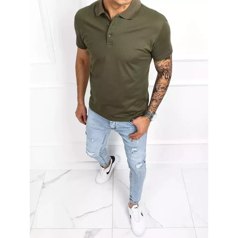 Pánske polo tričko zelené Dstreet 65388486