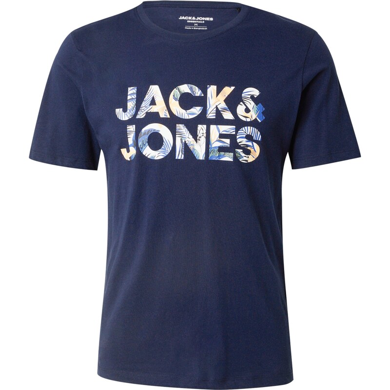 JACK & JONES Tričko JJEBryan námornícka modrá / nefritová / koralová / 62175058