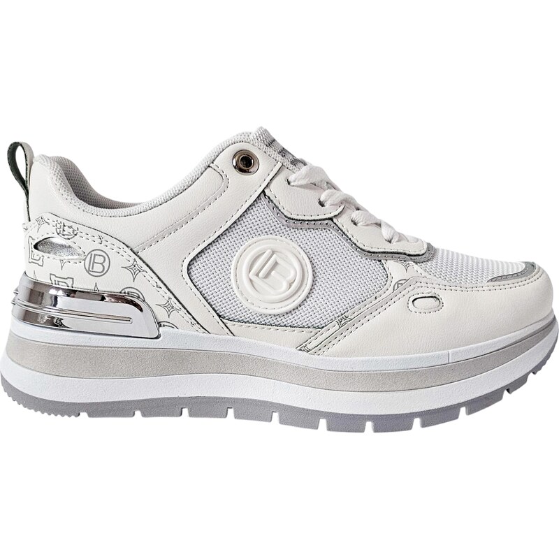 Biele tenisky Laura Biagiotti Calf White - Silver 61749272