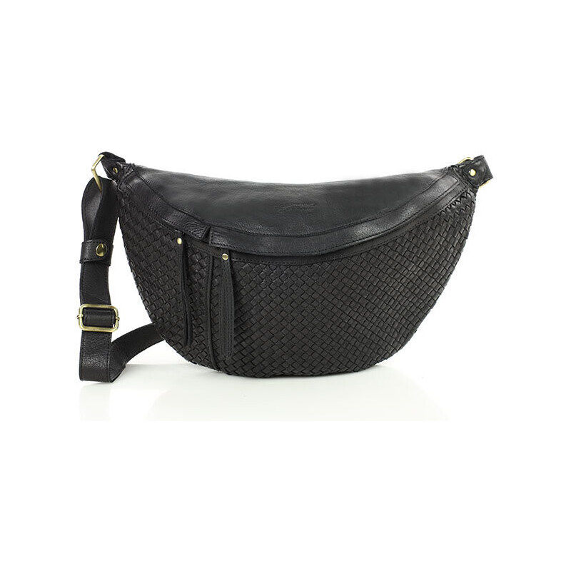 MARCO MAZZINI Kožená crossbody kabelka | čierna VS6f 61749246