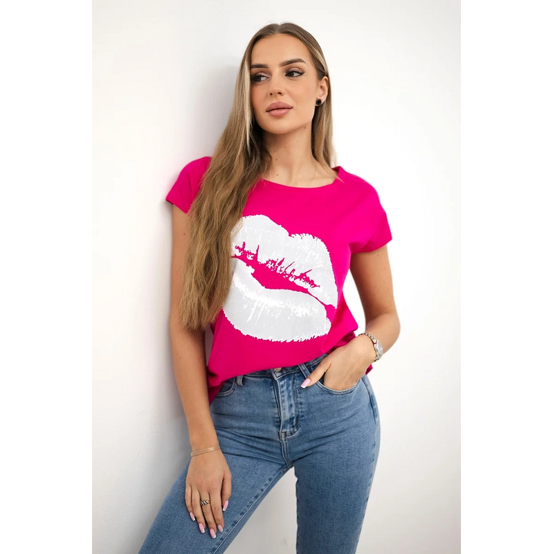 Blúzka s potlačou pier 63745795