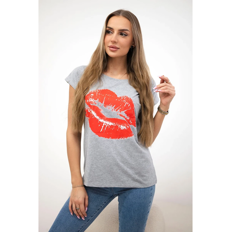 Blúzka s potlačou pier 63745792