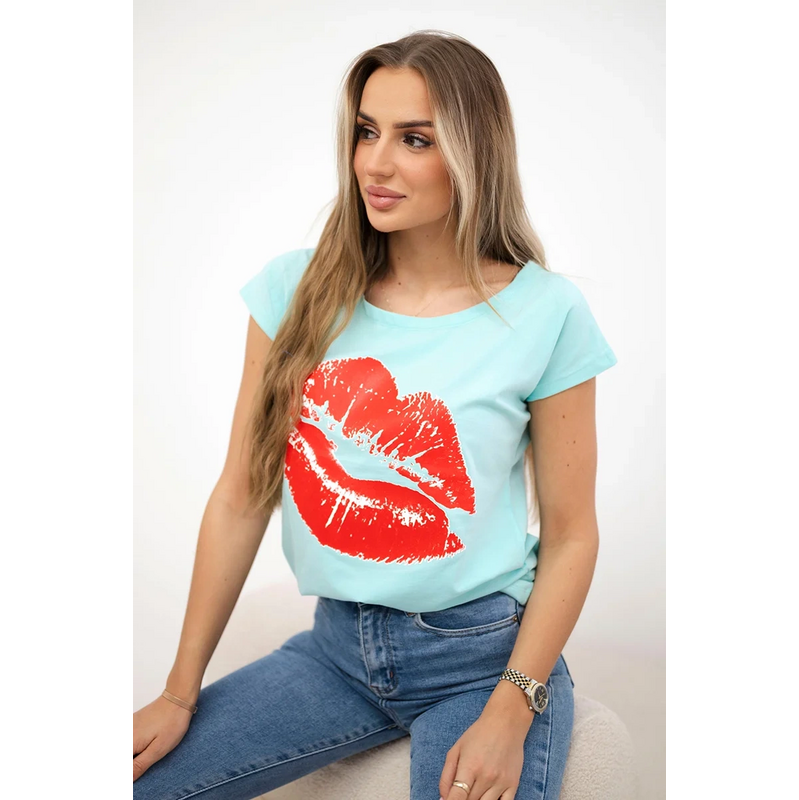 Blúzka s potlačou pier 63745793