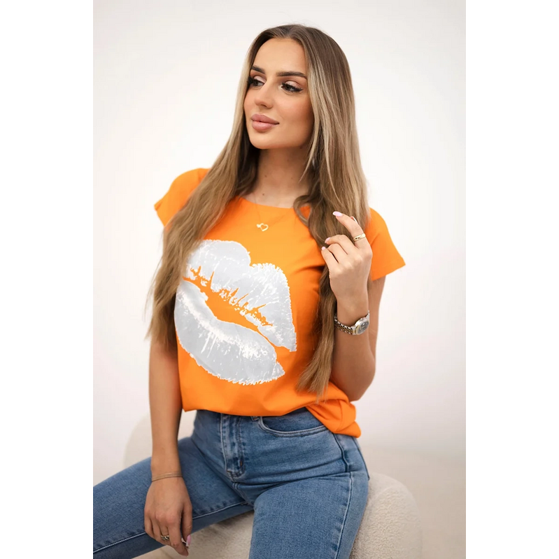 Blúzka s potlačou pier 63745797