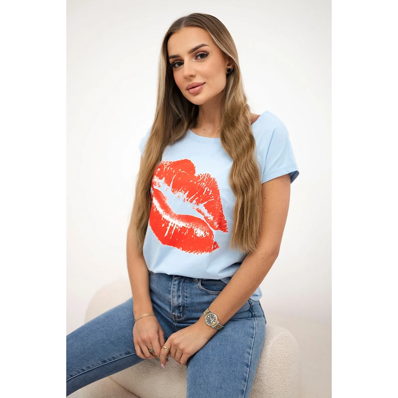 Blúzka s potlačou pier 63745804