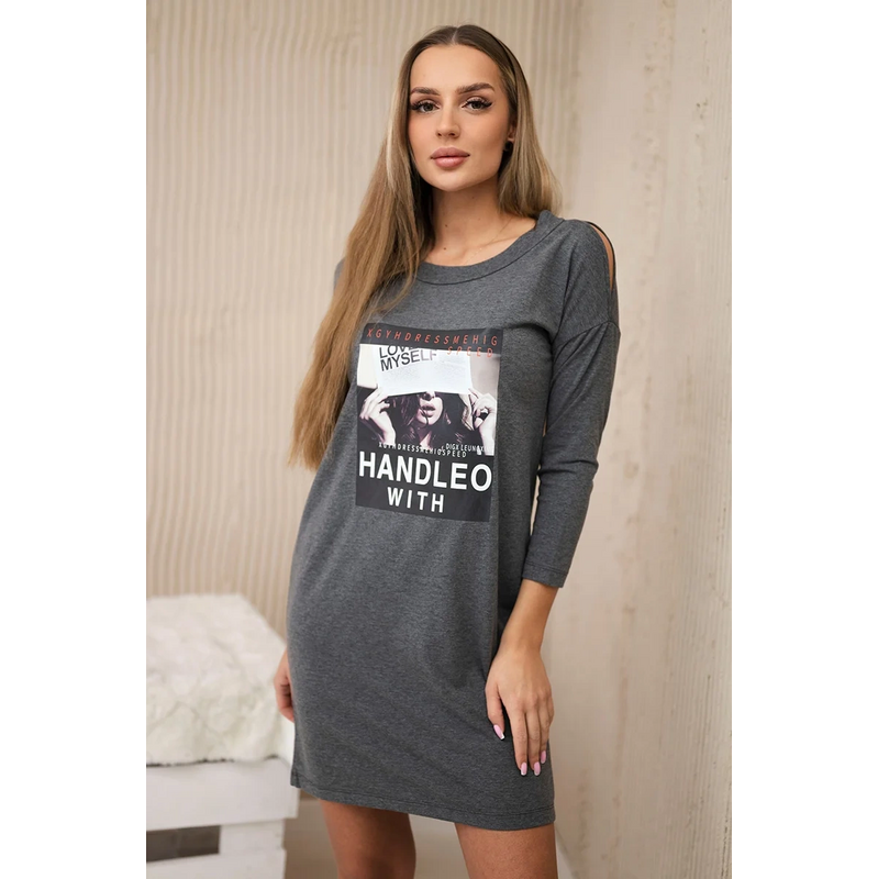 Kesi Šaty Figo s grafitovou potlačou 64235973