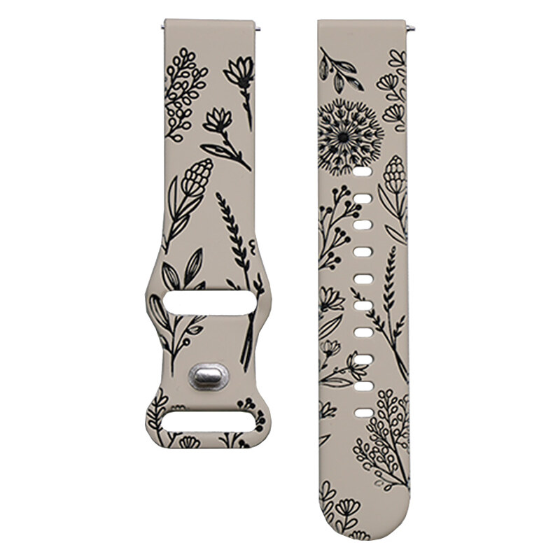 Madvell Silikónový remienok Púpava béžová s čiernou 20mm 61779621