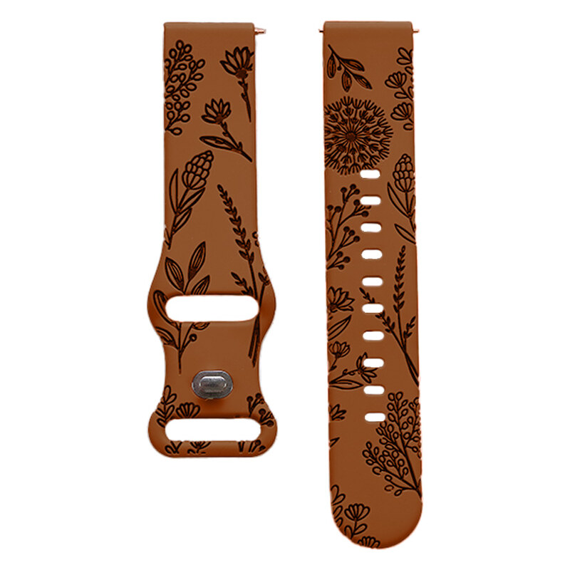 Madvell Silikónový remienok Púpava karamelová s čiernou 22mm 61753230