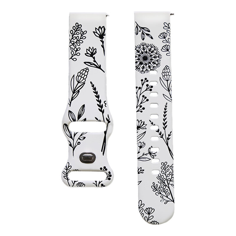 Madvell Silikónový remienok Púpava biela s čiernou 22mm 61753232