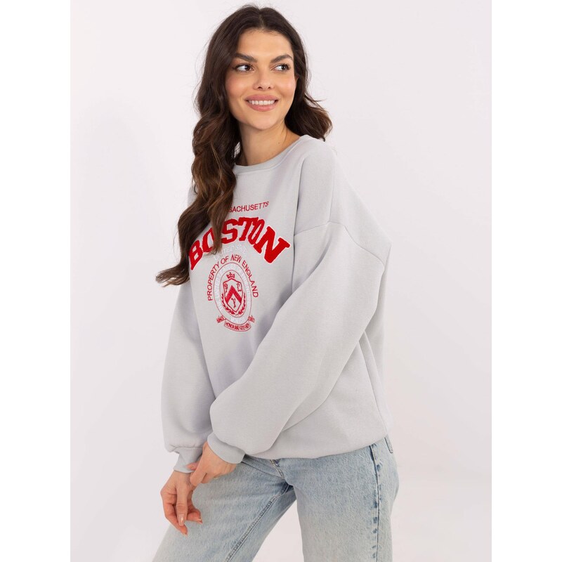 My Red Lips Sweatshirt-EM-BL-617-15.55P-light gray 64788477