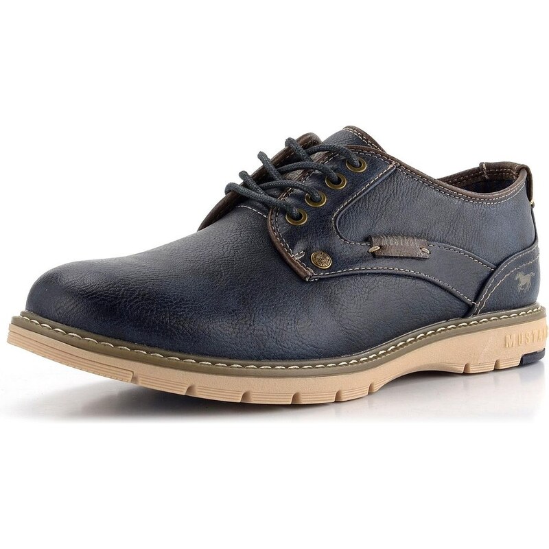 Mustang pánske šnurovacie poltopánky Navy 4105-303-820 61762005