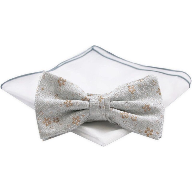 Sivý vzorovaný pánsky motýlik 61804260