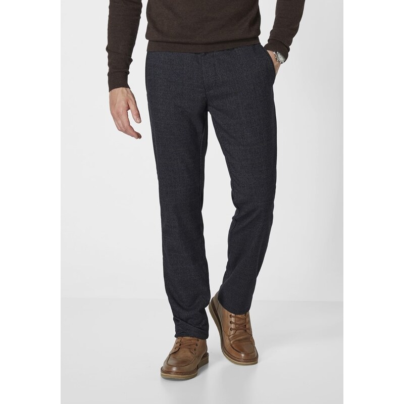 Pánske elastické antracitové nohavice s károm RED POINT modern fit 61779607