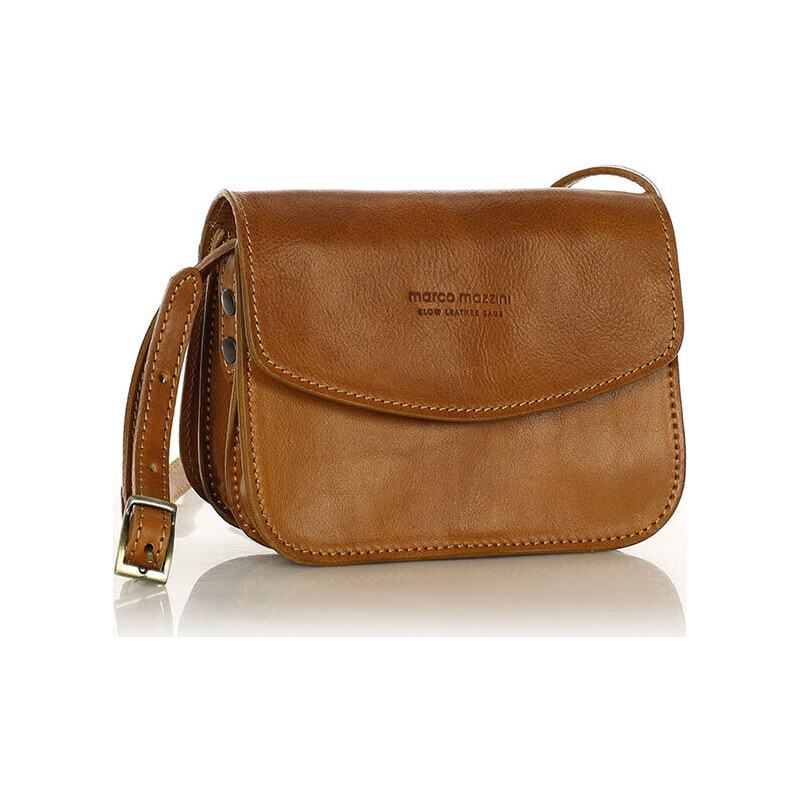MARCO MAZZINI camel kožená taška cez rameno (L248a) 49253937