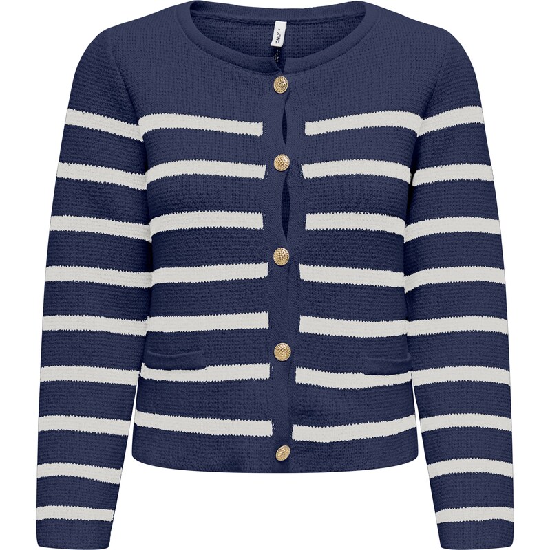 ONLY Kardigán ONLLAURA tmavomodrá / prírodná biela 61983885