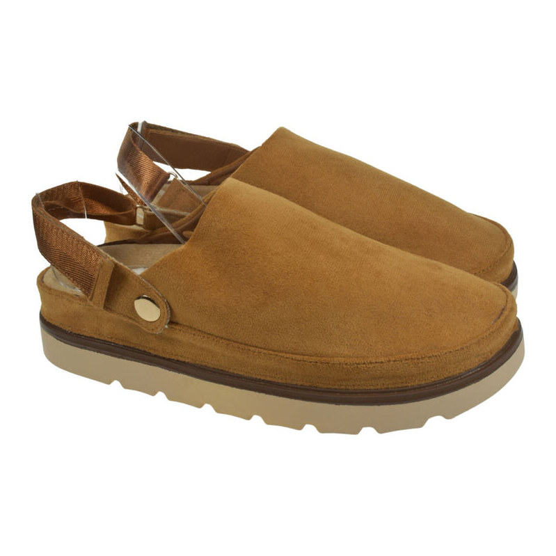 JOHN-C Dámske camel vsuvky na remienok GLORIA 61787597