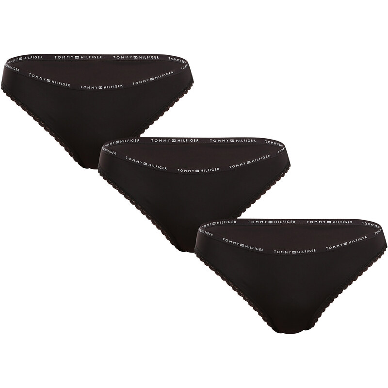 3PACK dámske tangá Tommy Hilfiger čierná (UW0UW05882 0V2) 61788319