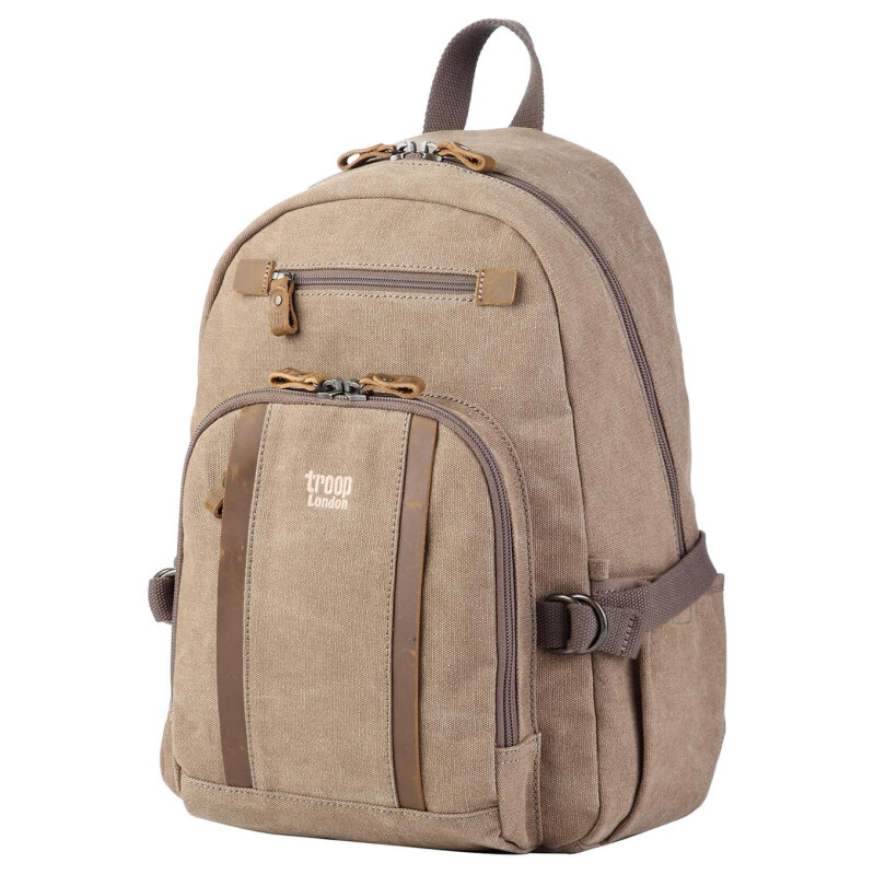 Troop London Značkový stredne veľký mestský batoh hnedý (GTB809) 61787822