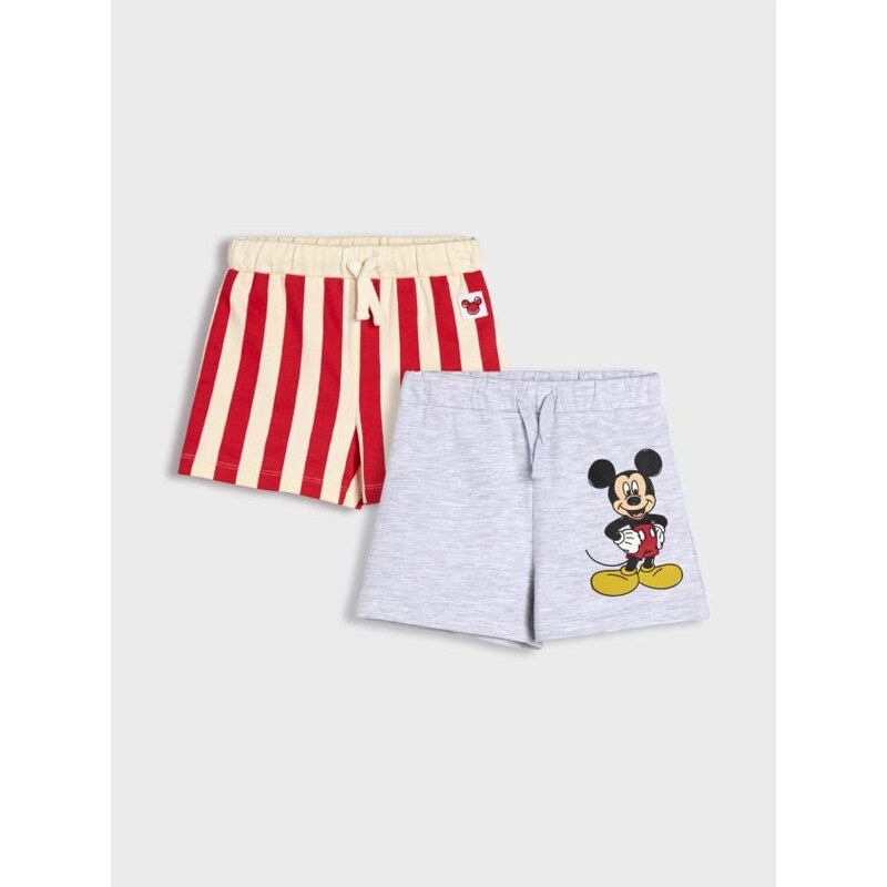 Sinsay - Súprava 2 šortiek Mickey Mouse - svetlošedá 65742538